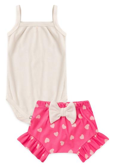 Imagem de Conjunto Body Alcinha Canelado Curto Menina - Rosa barbie - Ame Kids