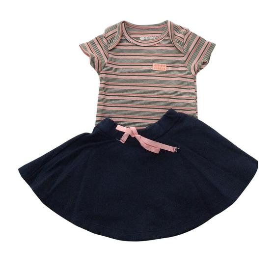 Imagem de Conjunto Body Curto + Short  Saia Rodada Bebe Bubbys Fem