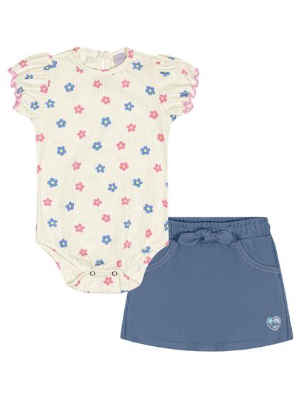 Imagem de Conjunto Body e Shorts Saia Cinti Baby 10255