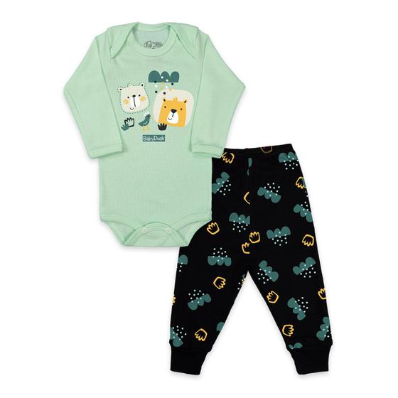 Imagem de Conjunto Body Manga Longa Baby Duck Comfort Urso Nuvem Verde 21