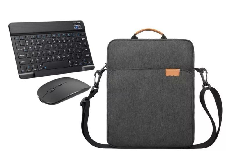 Imagem de Conjunto Bolsa Case Com Teclado E Mouse Para Tablet Galaxy S6 Lite