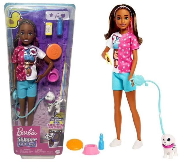 Conjunto Boneca Menina Morena Skipper Babá Pet De Cachorro - Primeiros ...