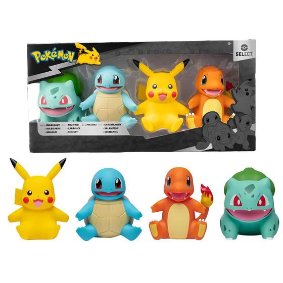 Conjunto Bonecos Pokémon Pikachu e Amigos de Ash Sunny