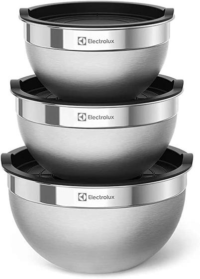 Conjunto Bowls Tigelas de Inox com Tampa Plástica Electrolux Menor preço em Conjunto Bowls Tigelas de Inox com Tampa Plástica Electrolux