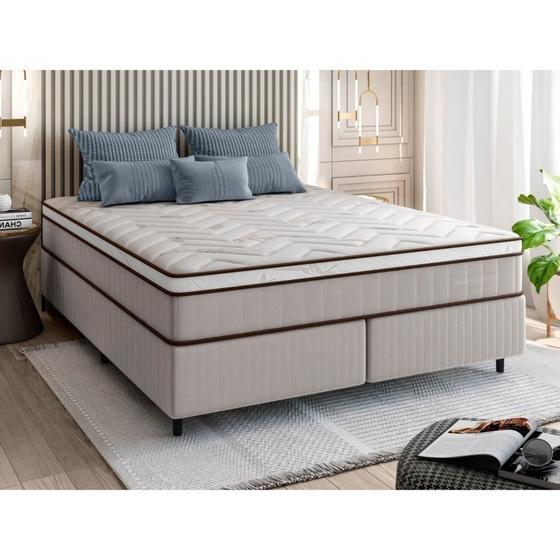 Imagem de Conjunto Box Bálsamo Hip Sleep 158x198cm Bege