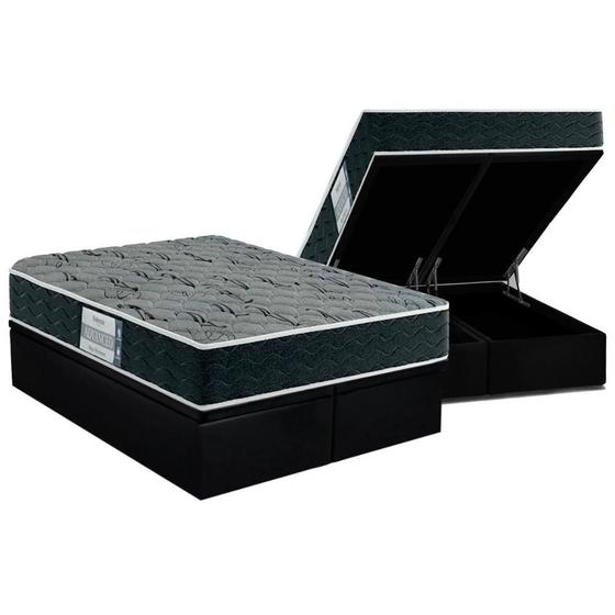 Imagem de Conjunto Box Baú King: Colchão Espuma Probel D33 ProDormir Advanced Mega Resistente + Base CRC Suede Black(193x203)