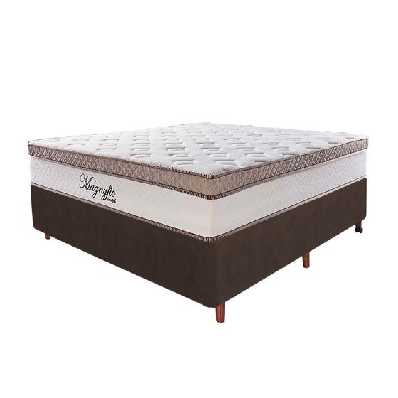 Conjunto Box Casal 138cm Molas Ensacadas Magnyfic Umaflex Menor preço em Conjunto Box Casal 138cm Molas Ensacadas Magnyfic Umaflex