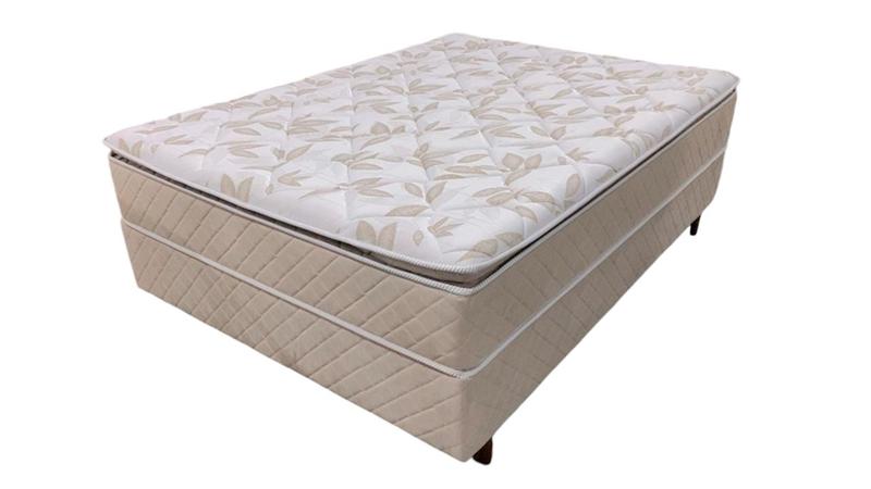 Imagem de Conjunto Box Casal Atria Plus Semi Ortopédico com Espuma D33 e D29 Soft 1,38x1,88x0,68 Bege