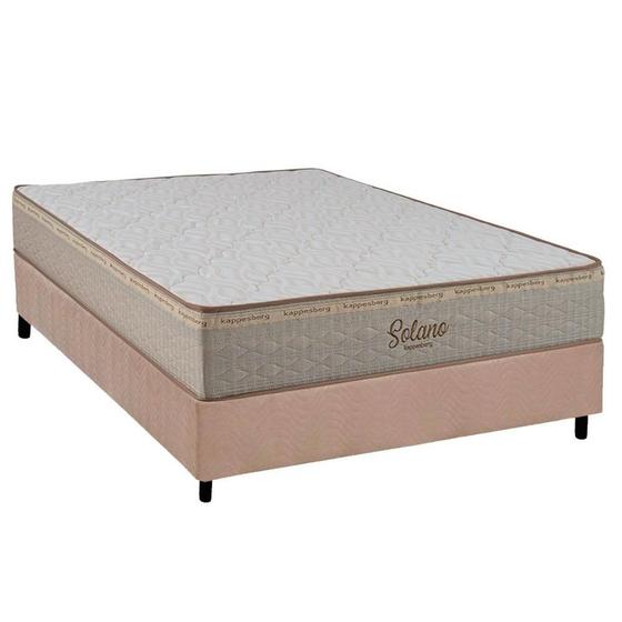 Imagem de Conjunto Box Casal: Colchão Espuma Kappesberg D28 Anatômico Solano + Base CRC Suede Clean (138x188)