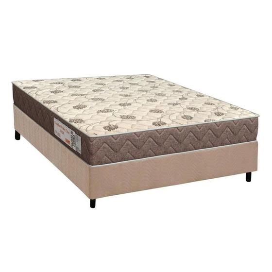 Imagem de Conjunto Box Casal: Colchão Espuma Orthoflex D28 Comfortpedic + Base CRC Suede Clean(138x188)