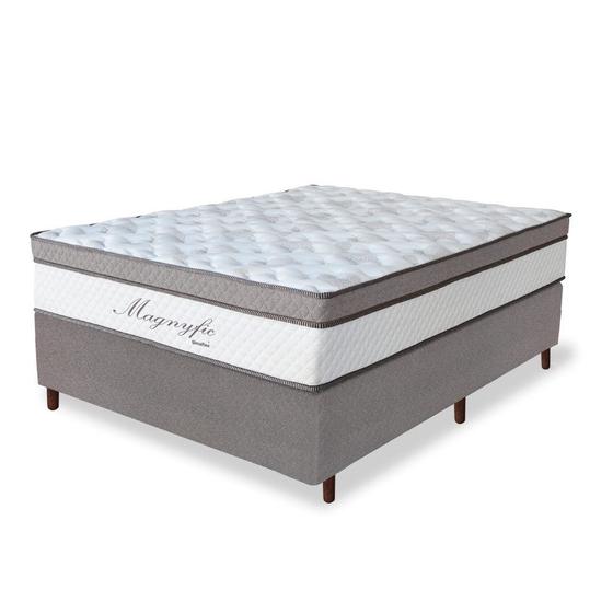 Conjunto Box Casal Magnyfic Mola Ensacada 138cm Umaflex Menor preço em Conjunto Box Casal Magnyfic Mola Ensacada 138cm Umaflex