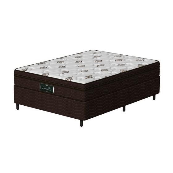 Imagem de Conjunto Box Casal Mola Probel Loretto (138x188x54cm) Branco