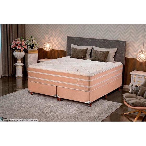 Imagem de Conjunto Box-Colchão Polar Cristal + Cama Box Bege Casal 138