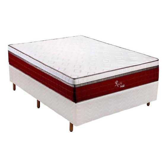 Imagem de Conjunto Box-Colchão Polar Molas Ensacadas Rubi+Cama 138x188