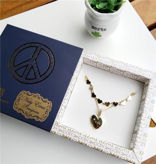 Imagem de Conjunto  box desejos paz - colar e chocker paz 