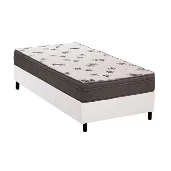 Imagem de Conjunto Box Solteirão Light D45 Ortobom com Base material sintético Branca (088x188x56)