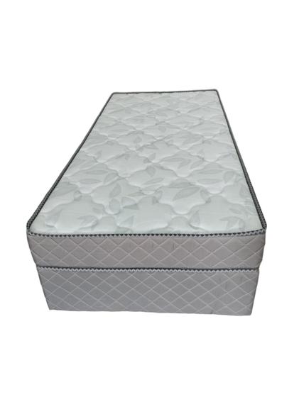 Imagem de Conjunto Box Solteiro Atlântida Double Face com Espuma D33 0,88x1,88x0,58 Cinza