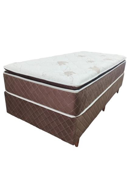 Imagem de Conjunto Box Solteiro Atria Plus Semi Ortopédico com Espuma D33 e D29 Soft 0,88x1,88x0,68  Marrom