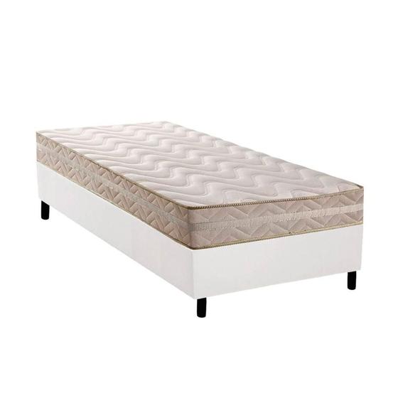 Imagem de Conjunto Box Solteiro: Colchão Anatômico Paropas D28 / Master AG80 Clean Double Face 17 + Base CRC Courano White (88x188)