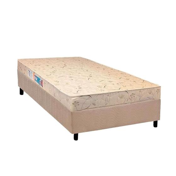 Imagem de Conjunto Box Solteiro: Colchão Espuma Luckspuma D26 Serene + Base CRC Suede Clean(78x188)