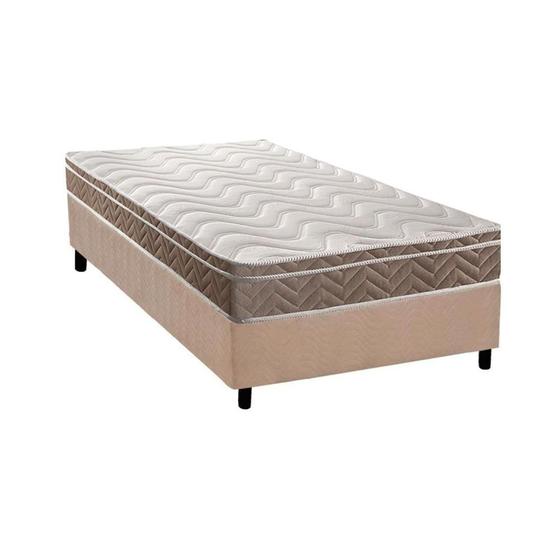 Imagem de Conjunto Box Solteiro: Colchão Espuma Paropas D33 Anatômico Confort Ultra Firme + Base CRC Suede Clean (88x188)