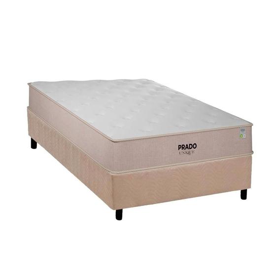 Imagem de Conjunto Box Solteiro: Colchão Espuma Plumatex D28 Prado + Base CRC Suede Clean (88x188)