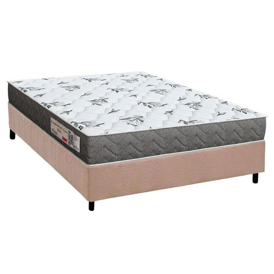 Imagem de Conjunto Box Viúva: Colchão Espuma Orthoflex D33 ComfortPedic Line Black + Base CRC Suede Clean (128x188)