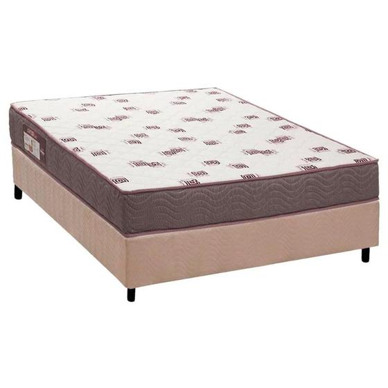 Imagem de Conjunto Box Viúva: Colchão Espuma Ortobom D28 Light Saúde + Base CRC Suede Clean(128x188)