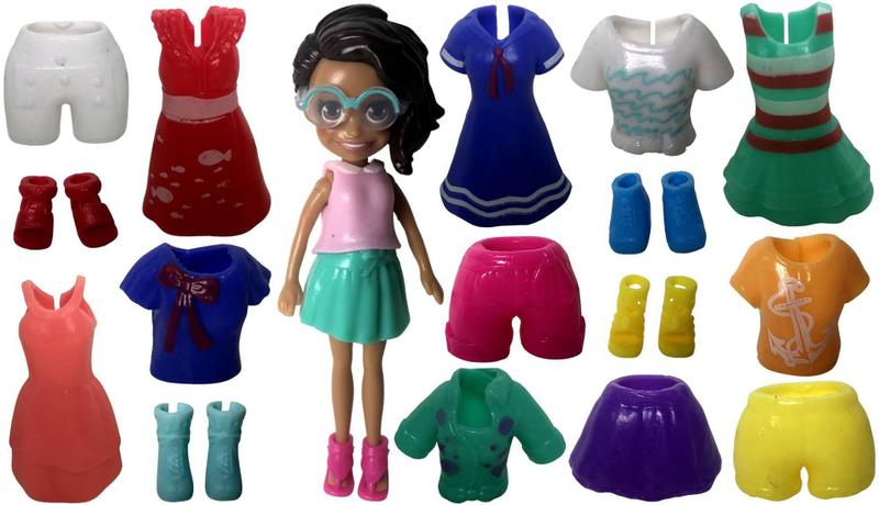 Imagem de Conjunto Brinquedo Mini Boneca Colecionável Menina Negra Shani Pronta Para Festa Com Acessórios Roupas - Mattel