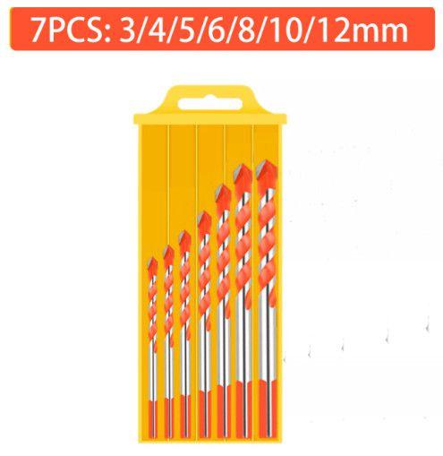 Imagem de Conjunto Brocas de Carboneto 7 peças 3-12mm Madeira Concreto