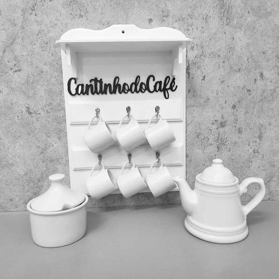 Imagem de Conjunto bule cantinho do café provençal com açucareiro porcelana