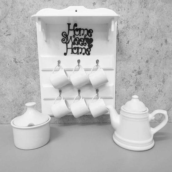 Imagem de Conjunto bule home sweet home provençal com açucareiro