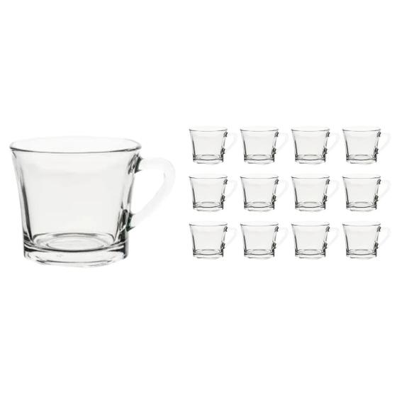 Imagem de Conjunto C/12 Xícaras De Chá Vidro 165ml Transp. Praticasa