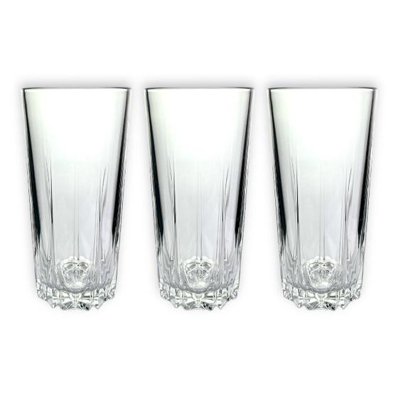 Imagem de Conjunto C/3 Copos Altos Ayla Em Vidro Para Servi 330ml