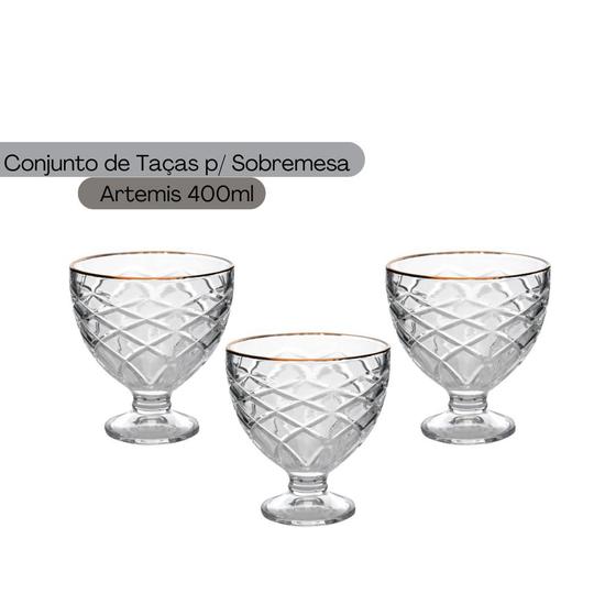 Imagem de Conjunto c/ 3 Taças de Sobremesa Artemis - 400ml