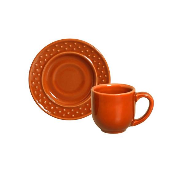 Imagem de CONJUNTO C/ 6 XÍCARAS DE CAFÉ C/ 6 PIRES MEZCLA CANTALOUPE 72 ml