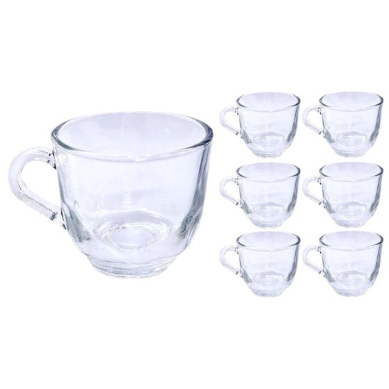 Imagem de Conjunto C/6 Xícaras De Chá Vidro 150ml Transp. Praticasa