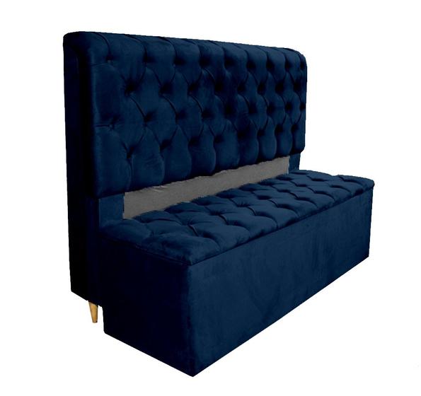 Imagem de Conjunto Cabeceira + Recamier Baú Imperial Para Cama Box Solteiro - Suede - Sv Decor