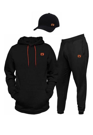 Imagem de Conjunto Calça E Blusa De Moletom Com Boné De Aba Curva