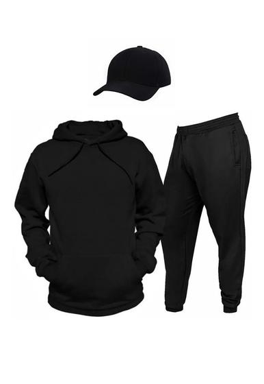 Imagem de Conjunto Calça E Blusa De Moletom Com Boné De Aba Curva