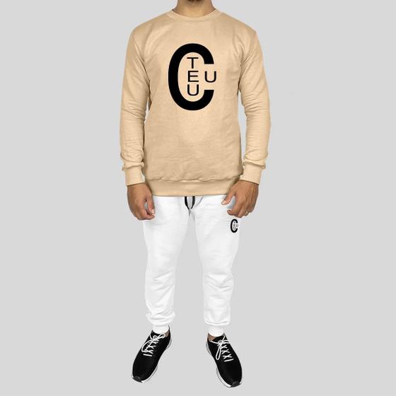 Imagem de Conjunto Calça e Blusa Moletom Careca Sem Capuz Algodão TC