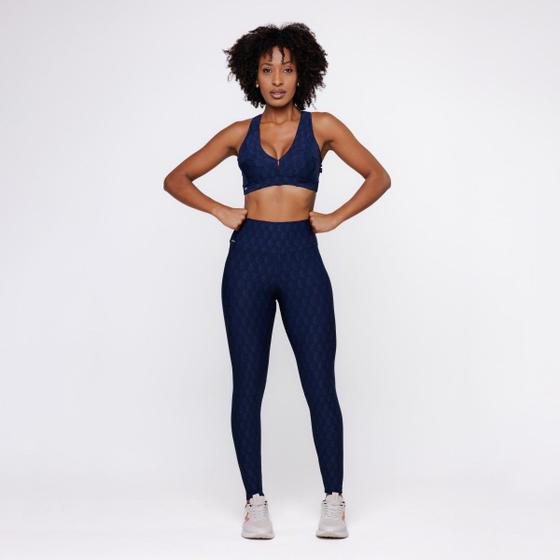 Imagem de Conjunto Calça Legging Fitness Cós Alto e Top Bojo Feminino Poliamida