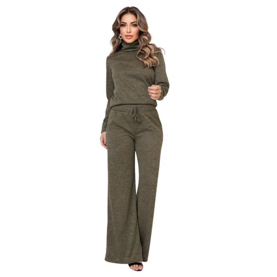 Imagem de Conjunto Calça Pantalona e Blusa Gola Alta 2024- Cacilda