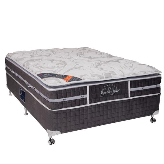 Conjunto Cama Box + Colchão Casal Super Luxo Látex Slx One Face 138x188x70cm - Castor Menor preço em Conjunto Cama Box + Colchão Casal Super Luxo Látex Slx One Face 138x188x70cm - Castor
