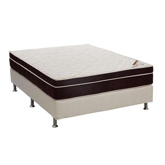 Imagem de Conjunto Cama Box Light com Colchão Casal Espuma D45 Exclusive Ortopédico (27x138x188) Marrom