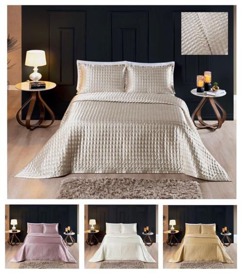Imagem de Conjunto Cama Casal King Size Romantic Cetim Charmousse Seda
