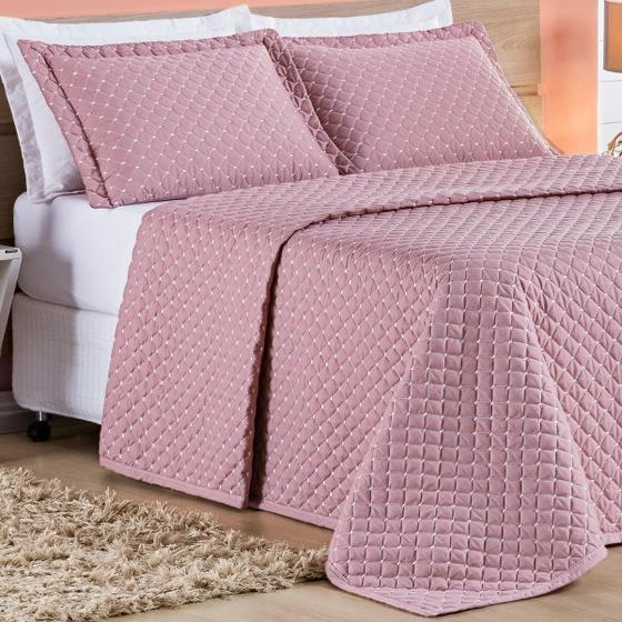 Imagem de Conjunto Cama Casal Queen Size Melody Bordada 200 Fios Extra