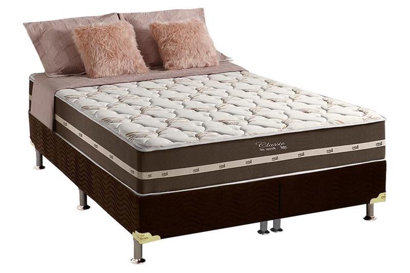 Conjunto Cama + Colchão Queen Size Anjos com Molas Superlastic 158x198 Classic Menor preço em Conjunto Cama + Colchão Queen Size Anjos com Molas Superlastic 158x198 Classic