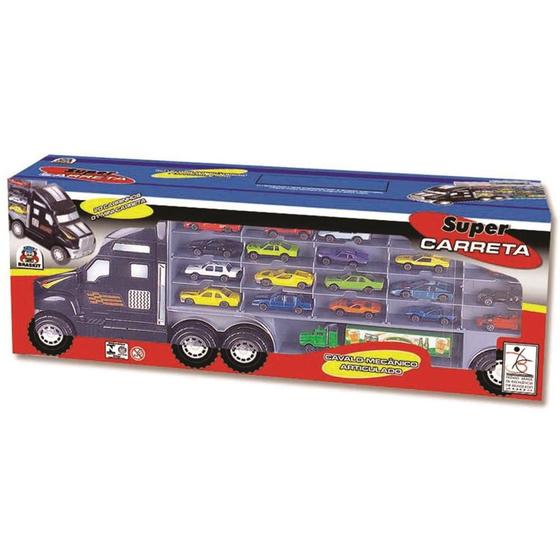 Imagem de Conjunto Caminhão com Carrinhos Super Carreta Braskit