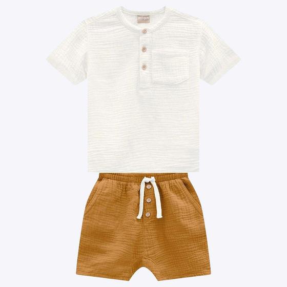 Imagem de Conjunto Camisa e Bermuda Infantil Menino Milon 15085